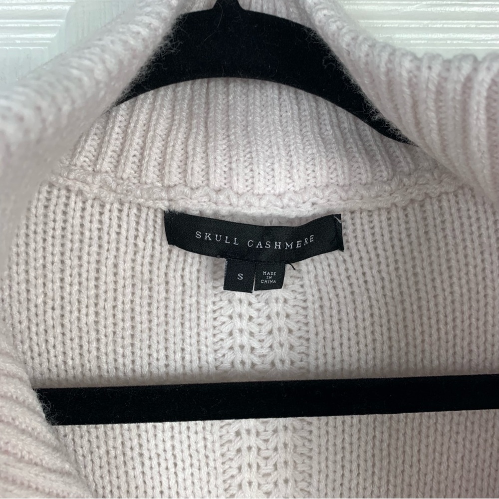 Skull Cashmere Lyndsey Cable Knit Half Zip Sweater Size Small - Picture 3 of 4